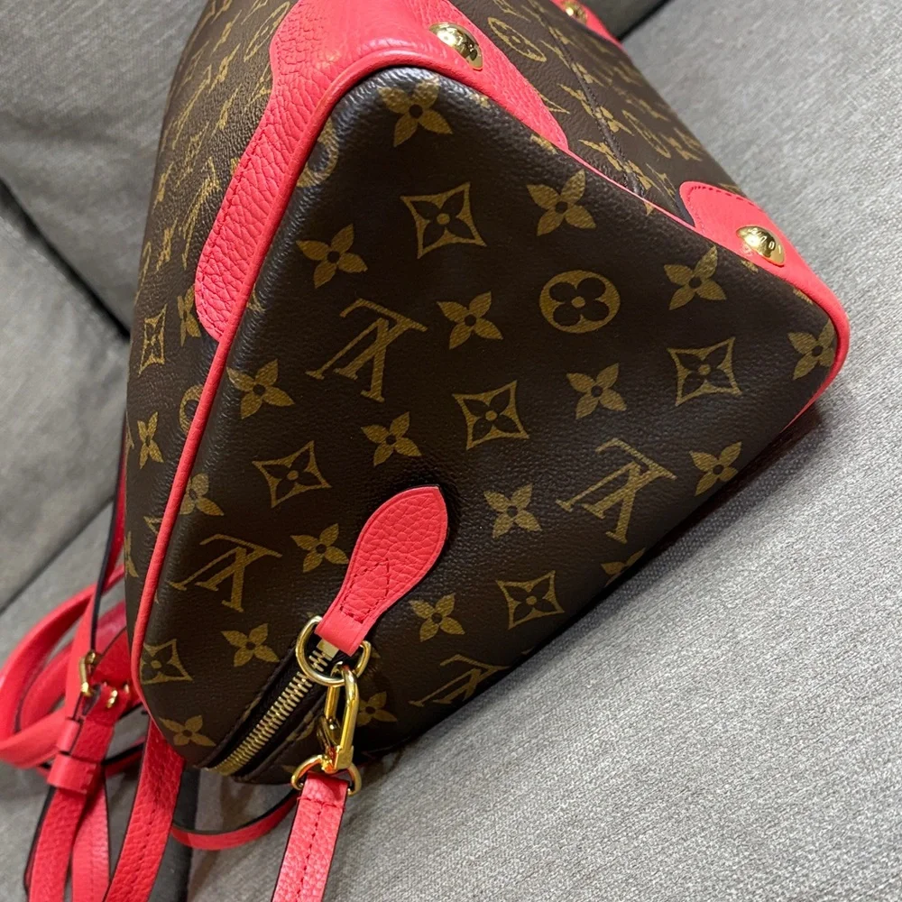 Louis Vuitton Retiro NM Monogram Bright Coral Satchel Crossbody